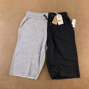Evolution In Design Boys Bermuda Shorts Gray Colorblock Drawstring M 10/12 New